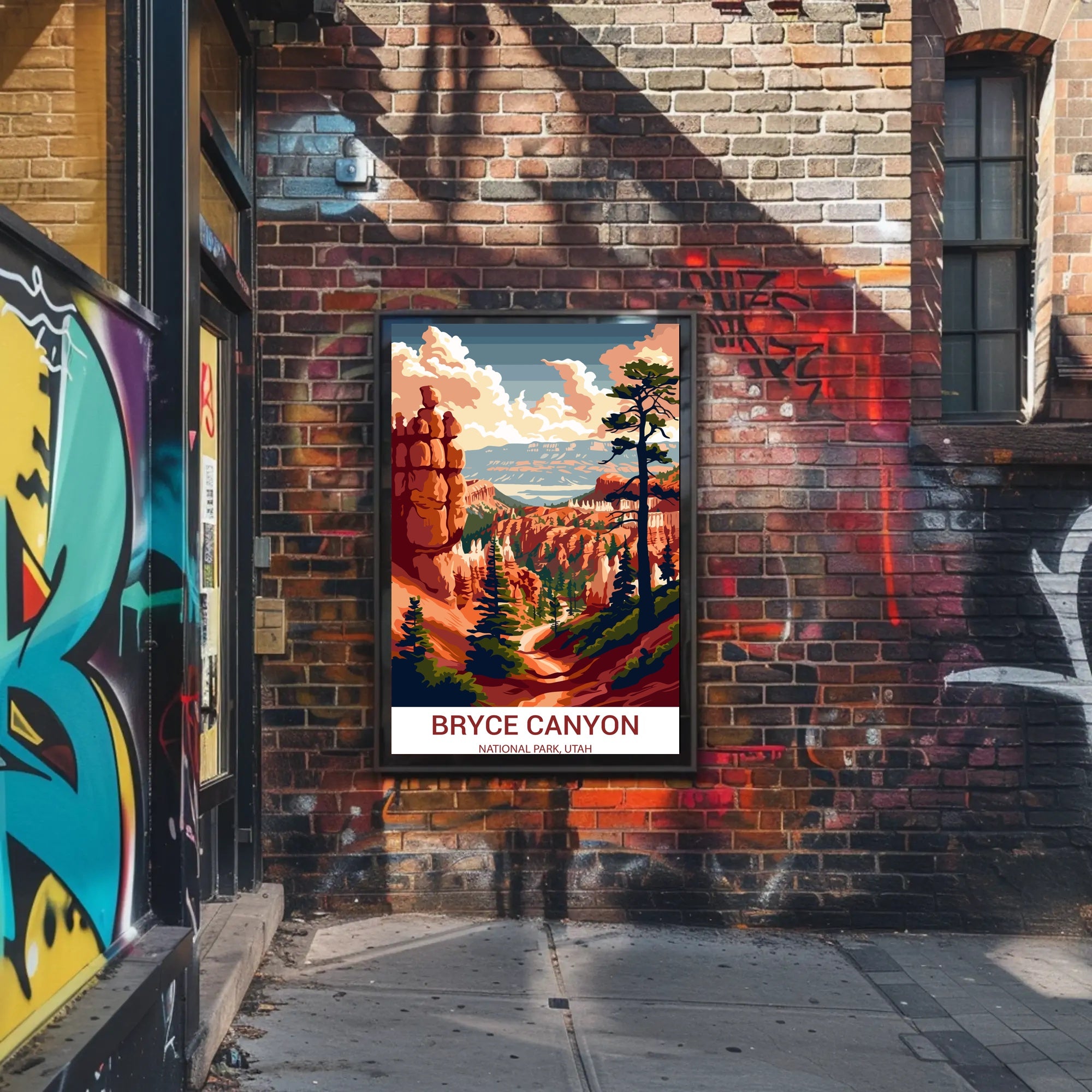 Bryce Canyon Illustrated Print: Stunning National Park Poster