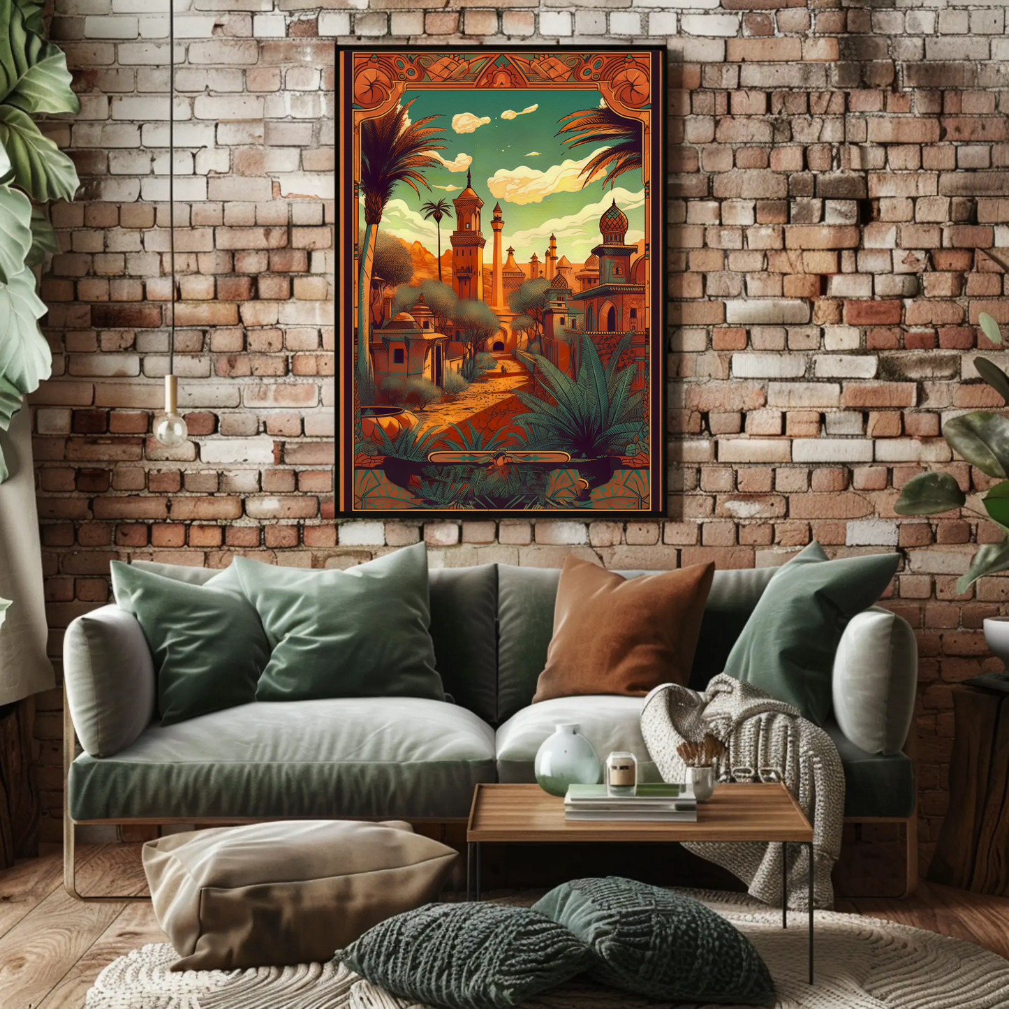 Moroccan Desert Palace Fantasy City Travel Poster
