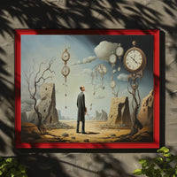 Surreal Dreamscape Timepiece Artistic Poster
