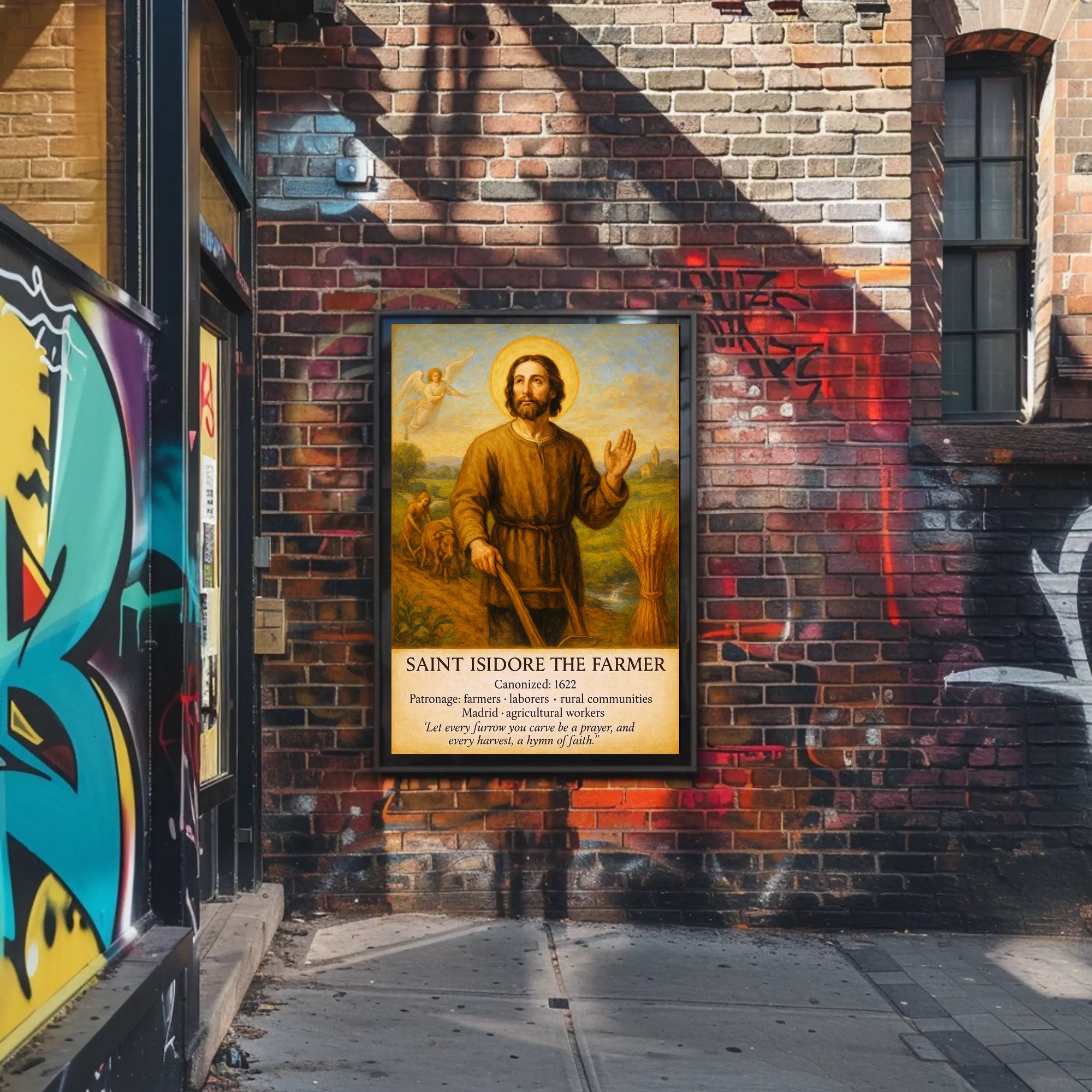 Saint Isidore the Farmer Poster PosterGoat