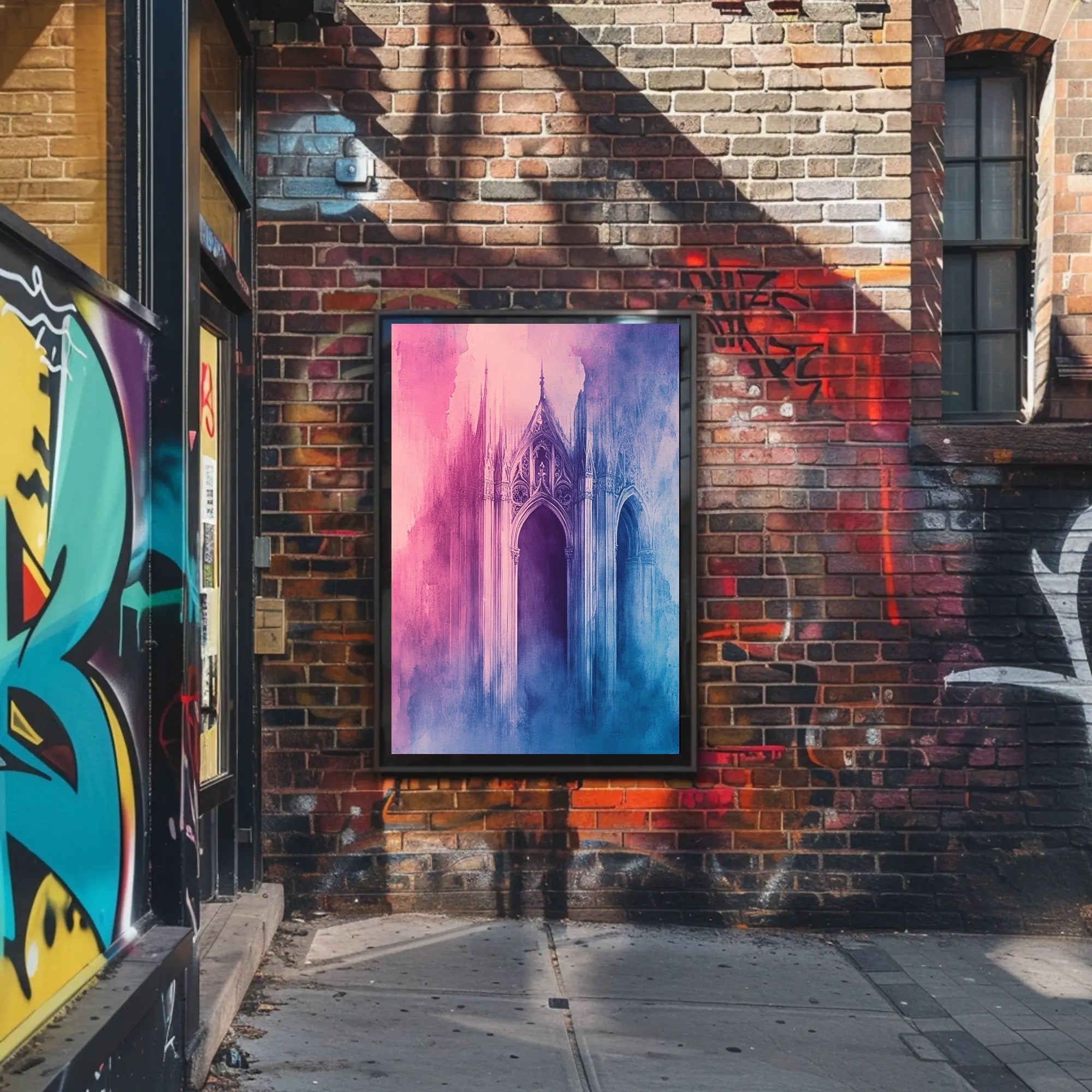 Gothic Dreamscape Watercolor Abstract Artistic Poster