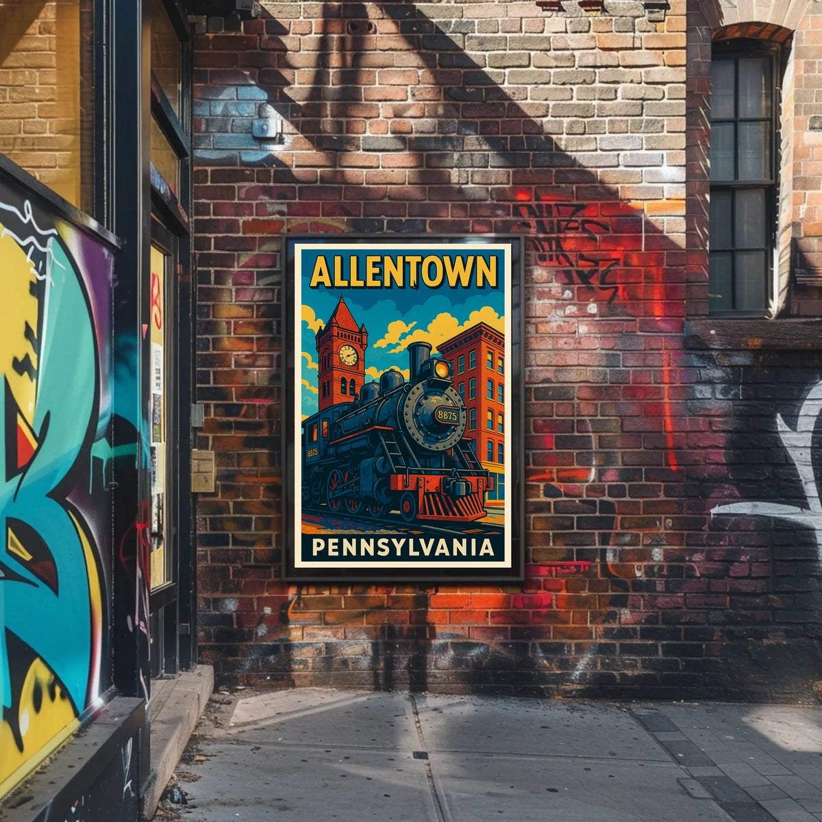 Allentown, Pennsylvania Vintage Travel Poster