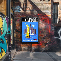 New York City Poster Abstract Iconic Travel Wall Art
