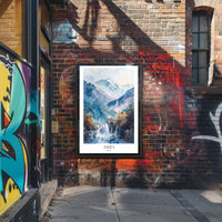 Andes Mountains Watercolor Landscape Art - Travel Poster PosterGoat