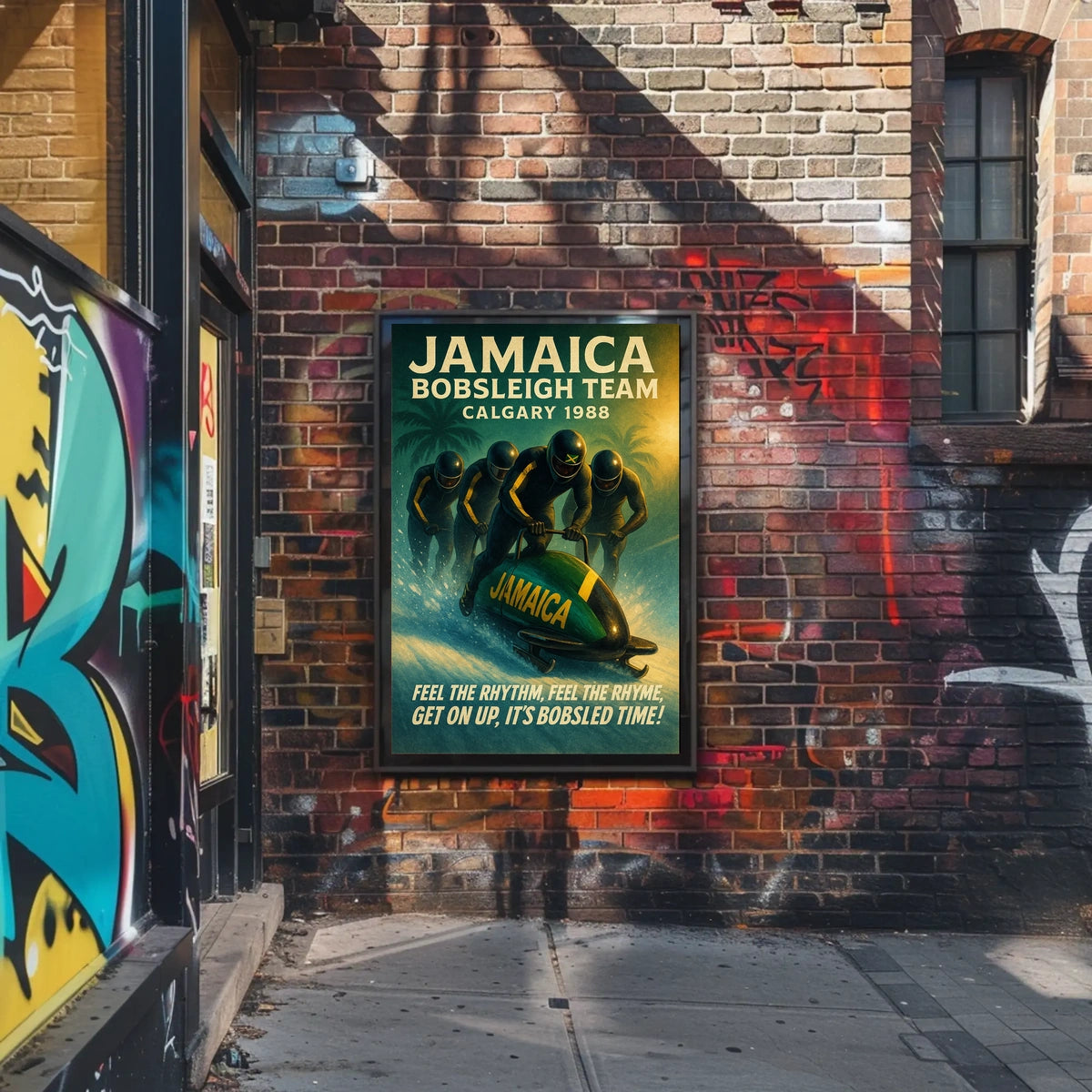 Jamaica Bobsleigh Team Calgary 1988 Poster