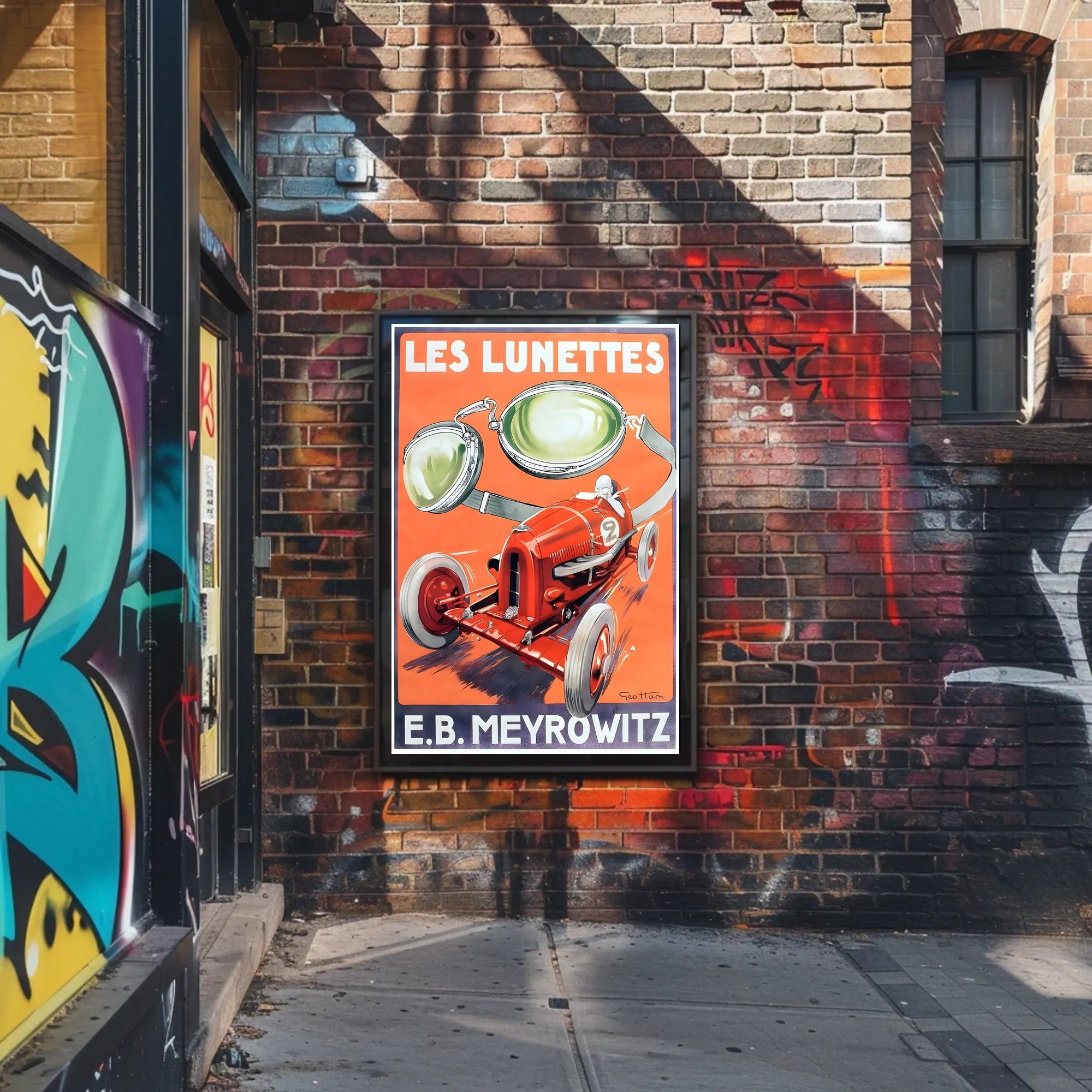 Les Lunettes Racing Goggles Poster