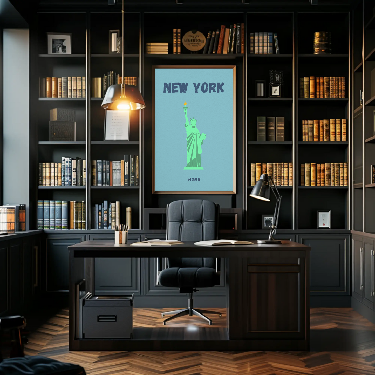Statue Of Liberty New York Retro Travel Poster