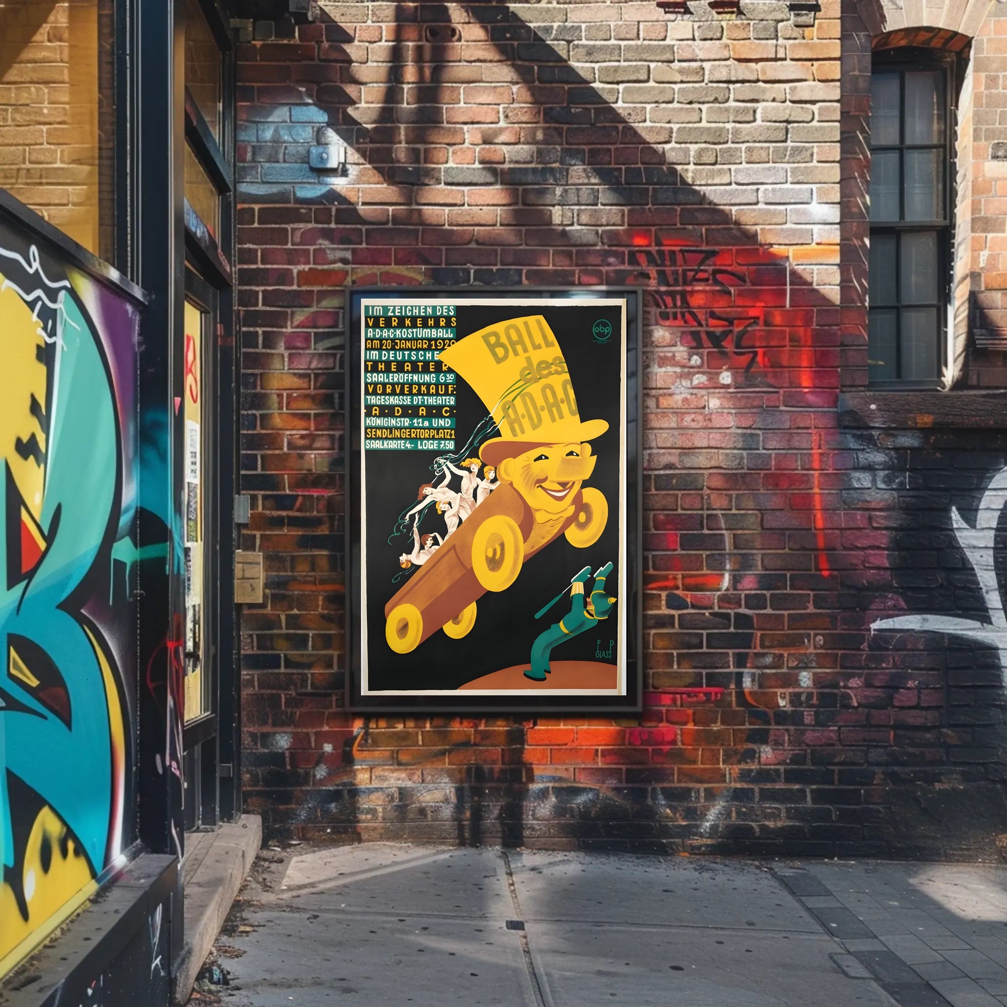 Vintage A-D-A-C Costume Ball Art Print Decor