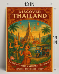 Discover Thailand Vintage Poster Art Print PosterGoat
