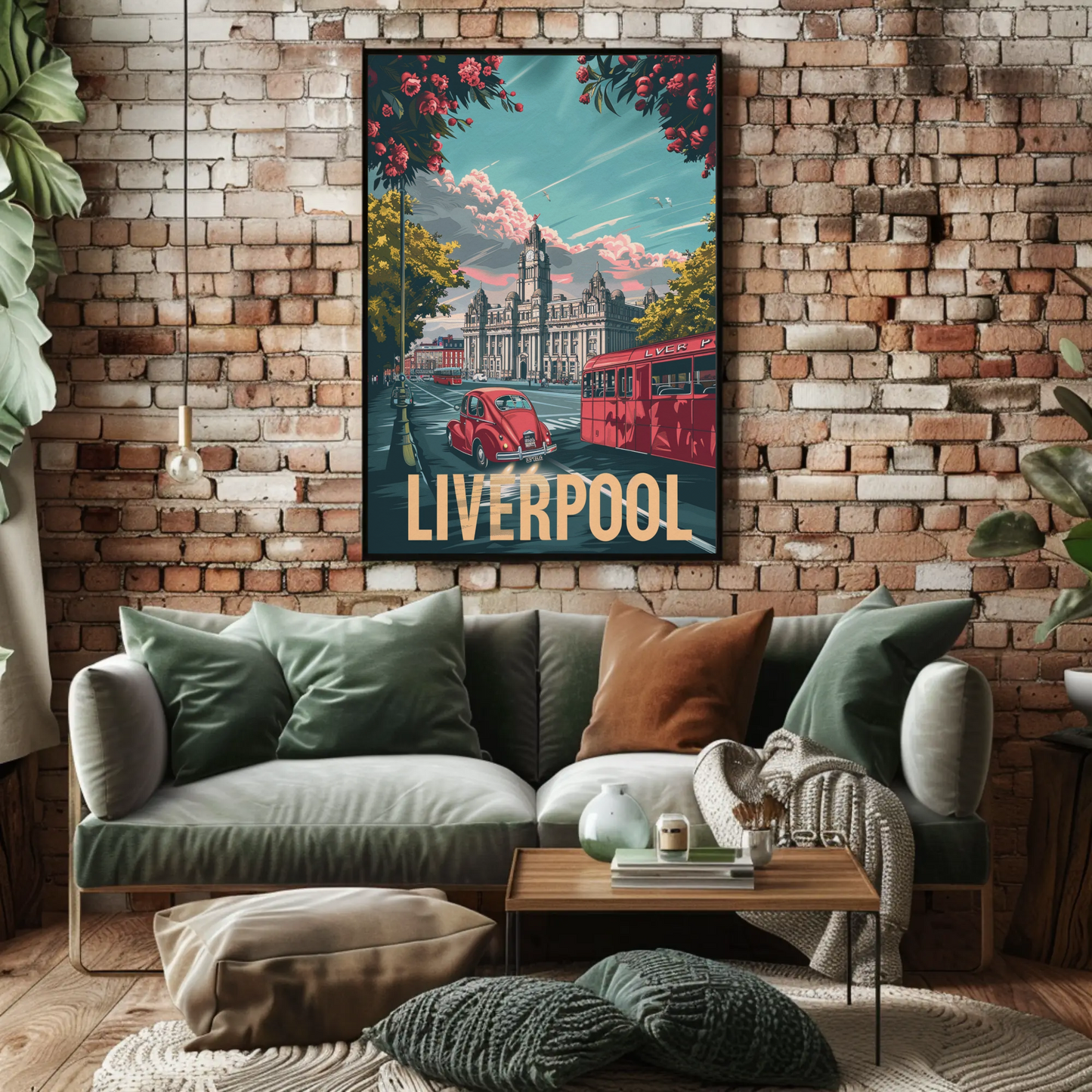 Liverpool Iconic Skyline Travel Poster