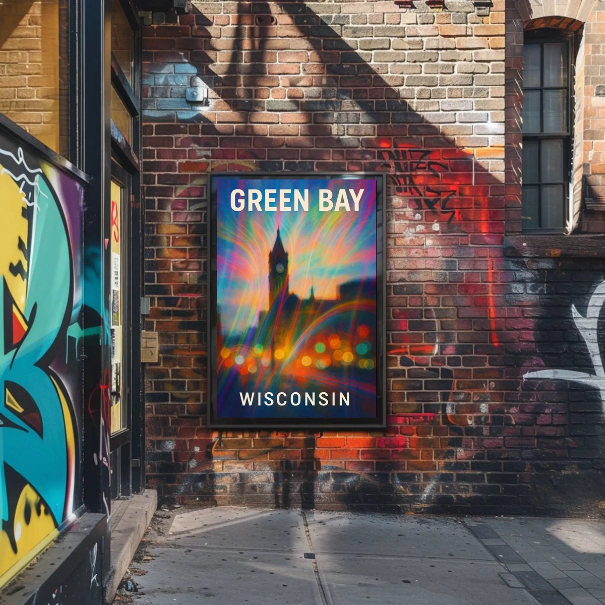 Green Bay Wisconsin Scenic Minimalist Wanderlust Poster