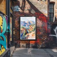 Serene Mountain Landscape Poster PosterGoat