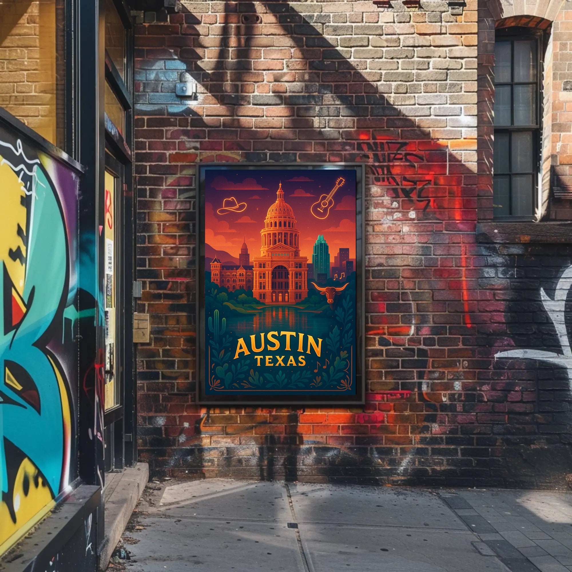 Vibrant Austin Cityscape Poster