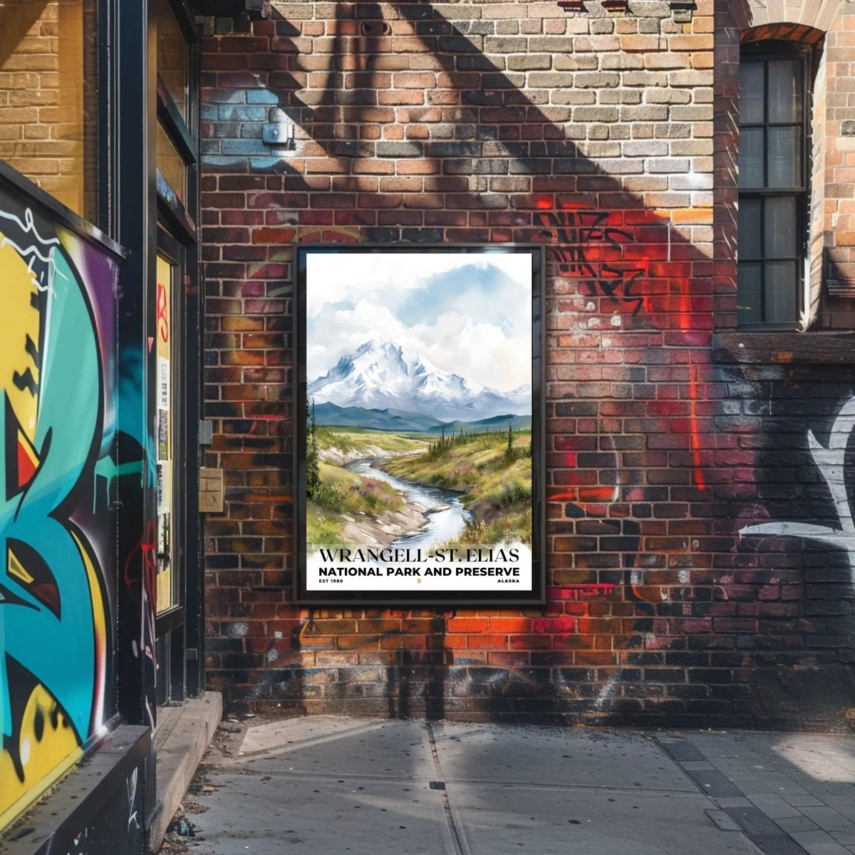 Wrangell-St. Elias Watercolor Wall Art Poster