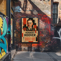 Herbert Hoover 31st President of the United States Layered paper Collage Poster