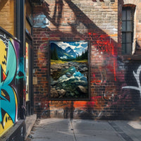 Glacier Tranquil Landscape Poster Travel Wall Art