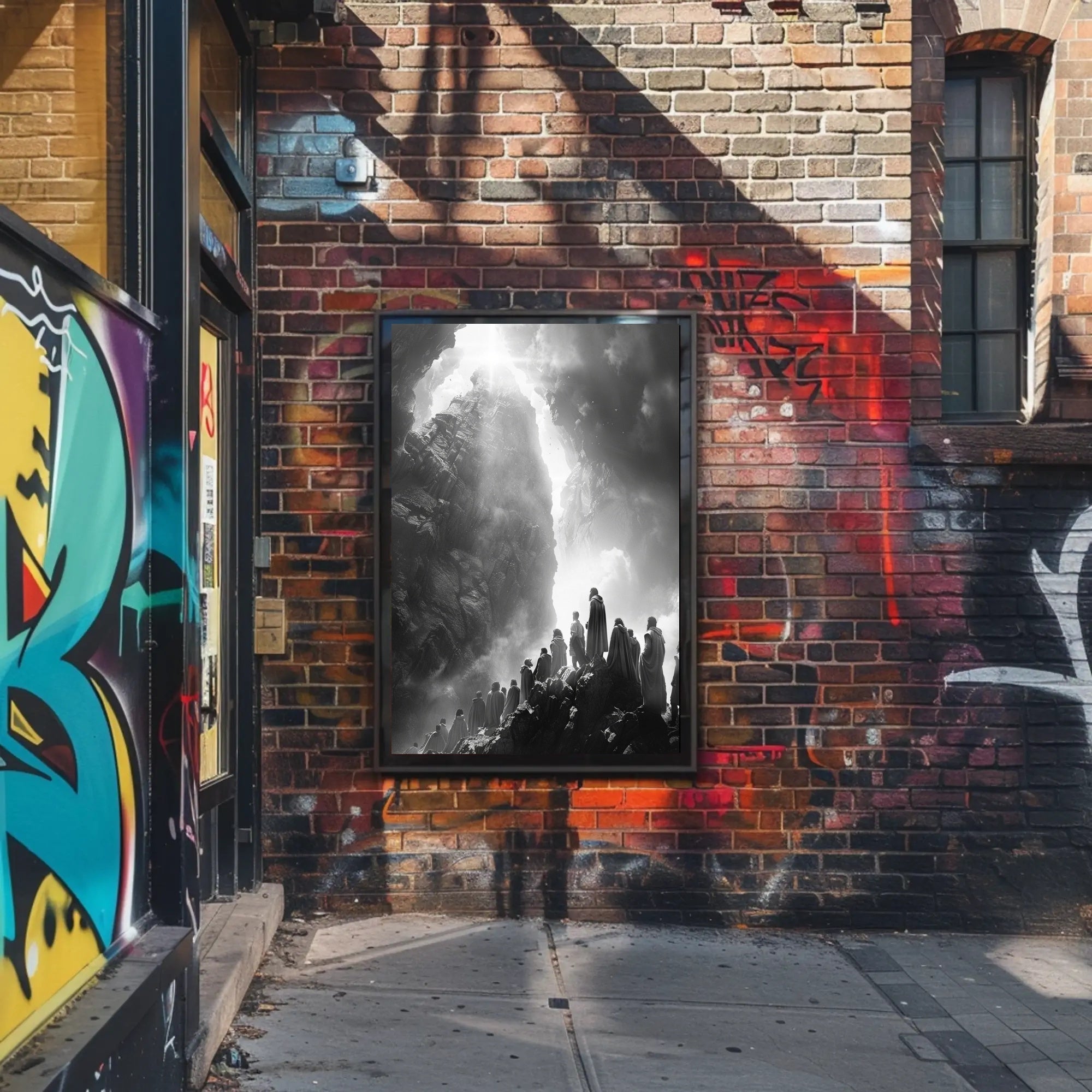 Aurora Lighthouse Seascape: Mystical Nighttime Poster PosterGoat