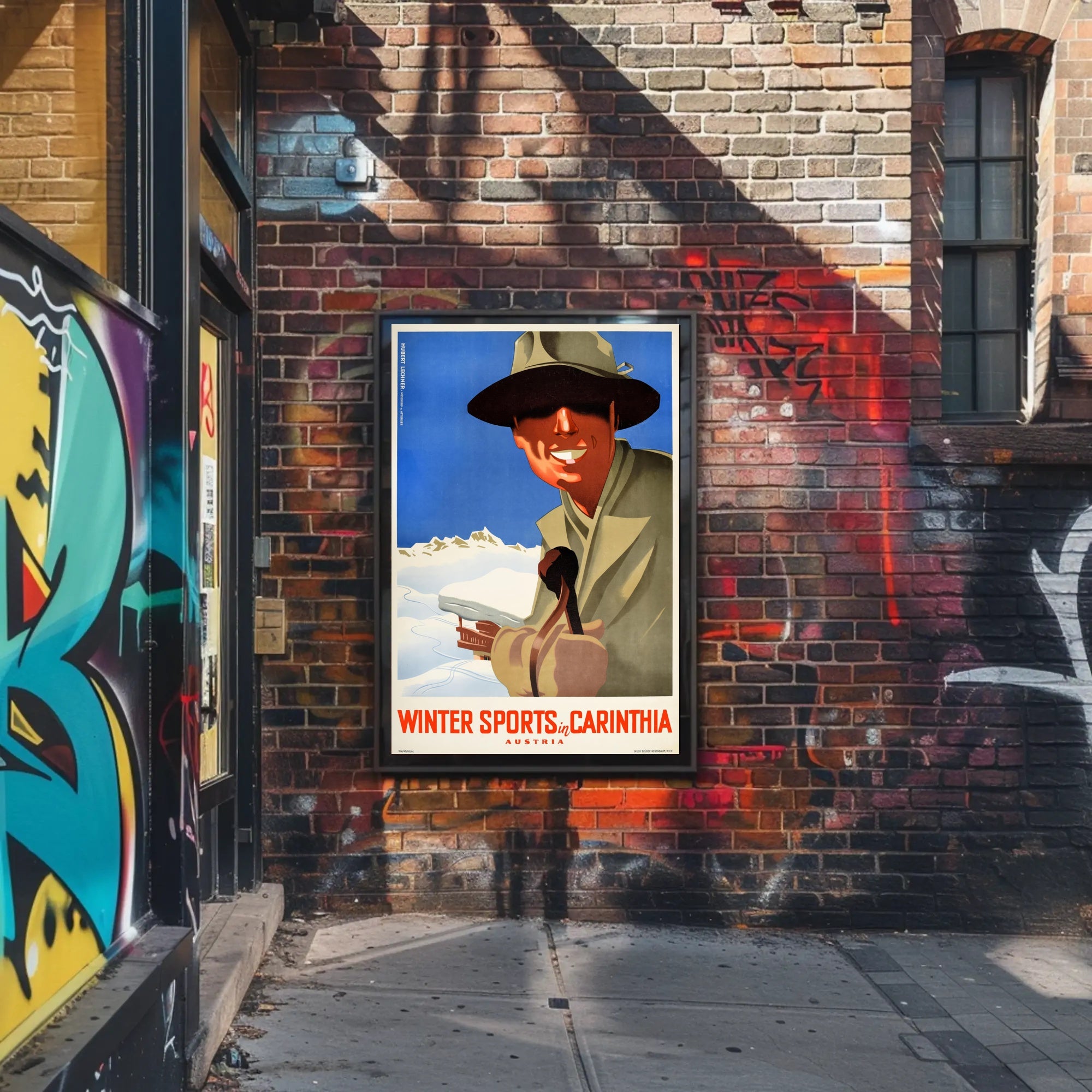 Vintage Carinthia Winter Sports Travel Poster PosterGoat