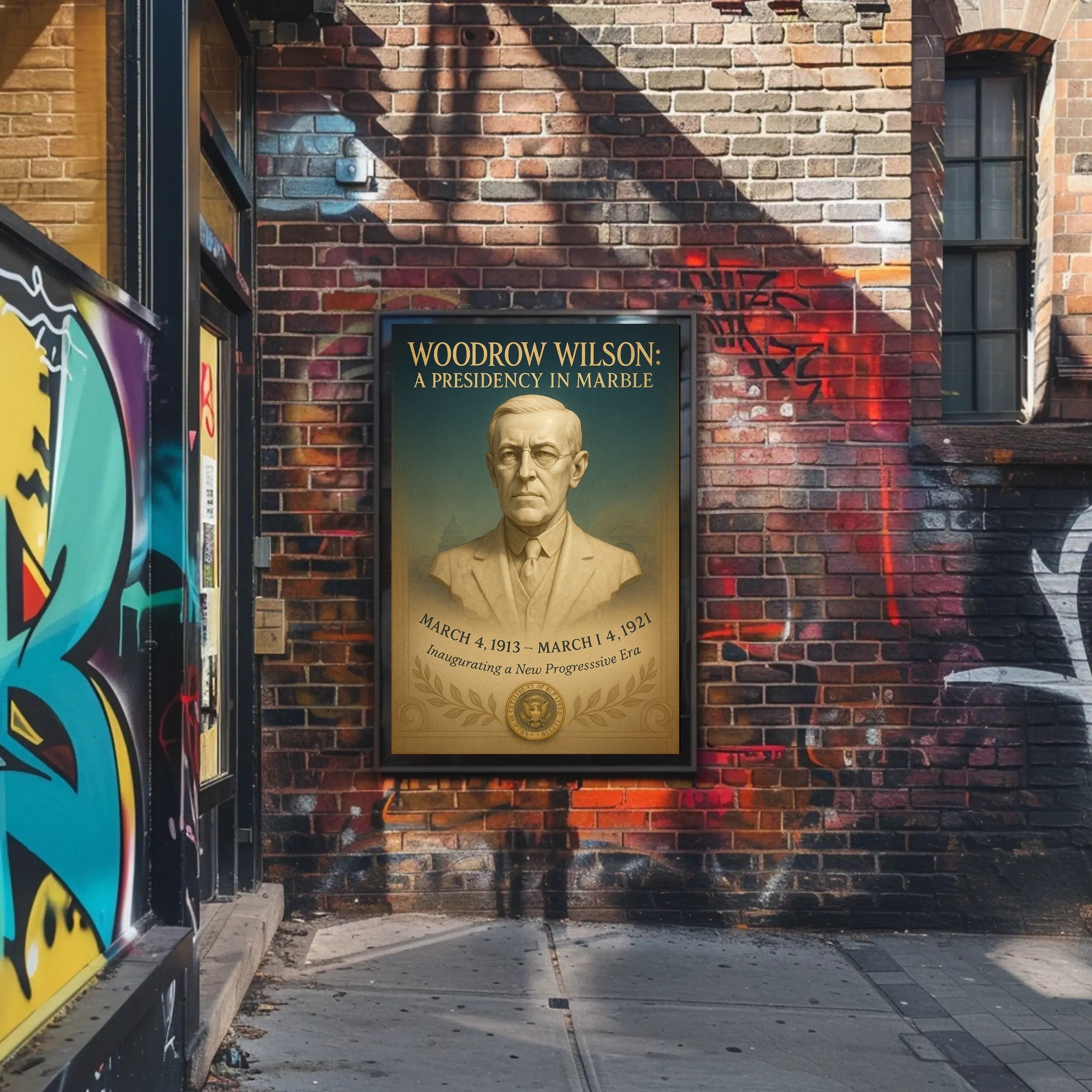 Woodrow Wilson A Presidency in Marble Poster PosterGoat