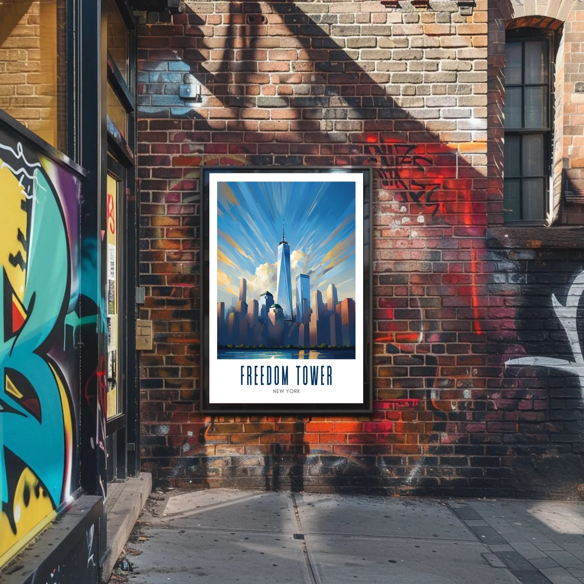 Freedom Tower NYC Skyline City Poster Modern Wall Art
