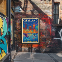 Cleveland Lakefront Glow Poster