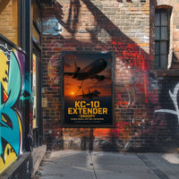 KC-10 Extender Aircraft Sunset Military Recruitment Poster