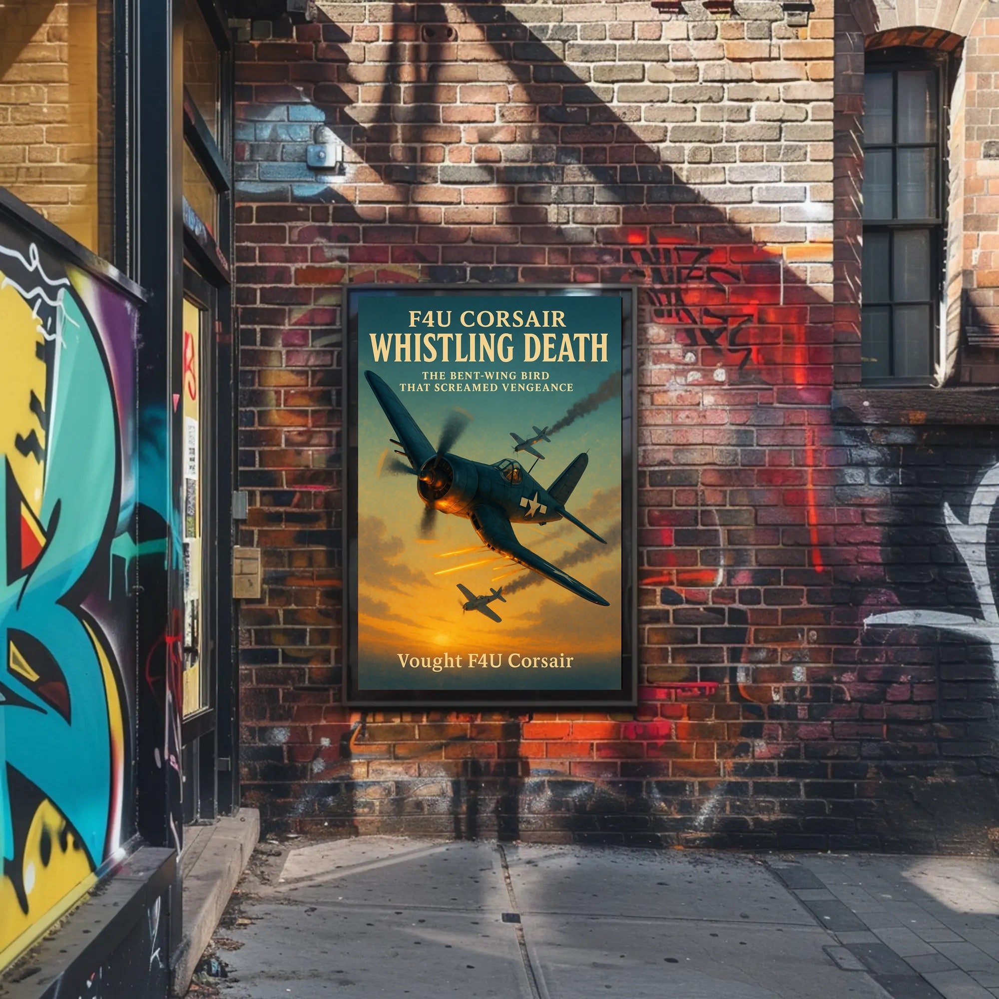 F4U Corsair Fighter WWII Poster