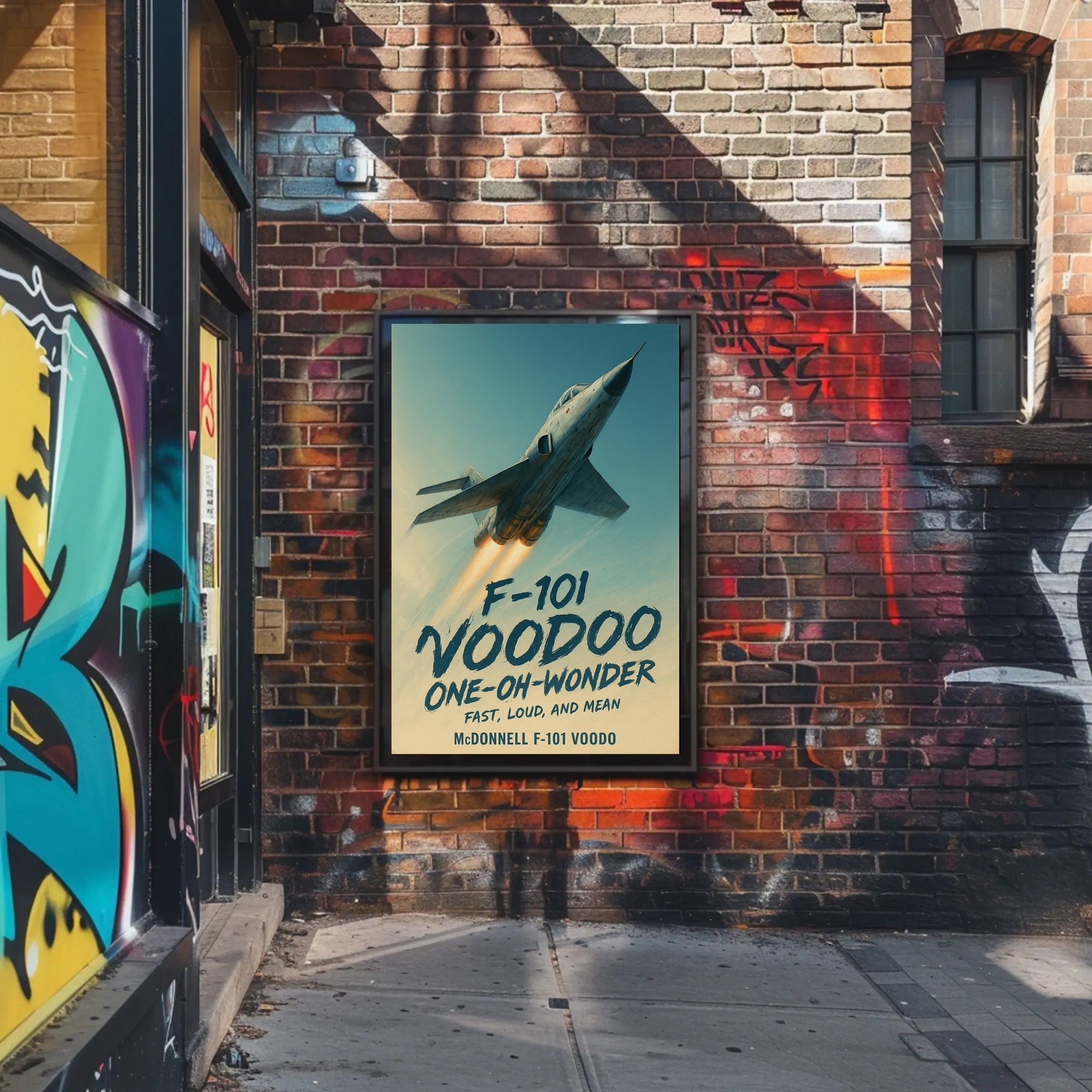 McDonnell F-101 Voodoo Jet Mid-Century Military Poster