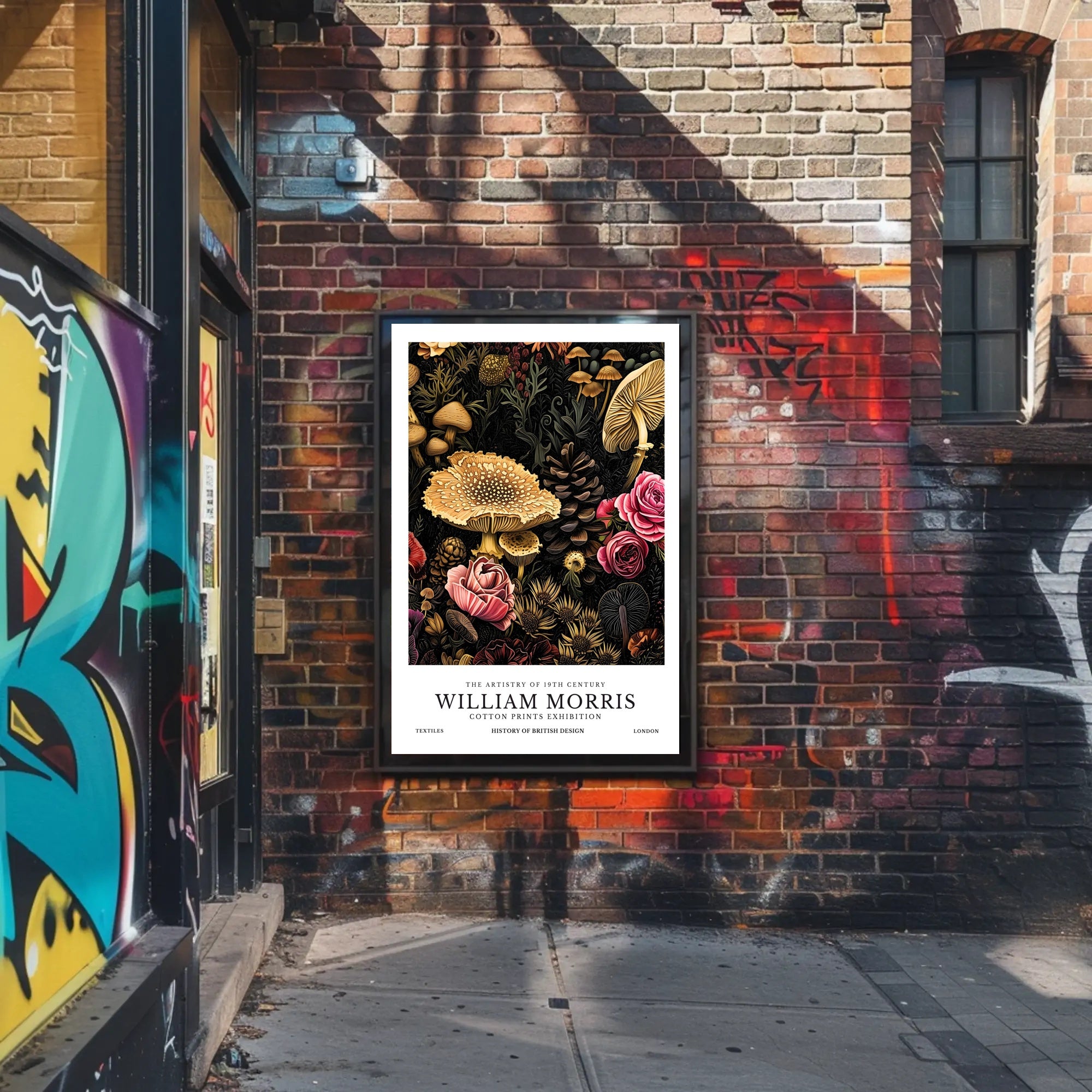 William Morris Cotton Prints Exhibition Poster