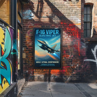 F-16 Viper Electric Jet Poster PosterGoat