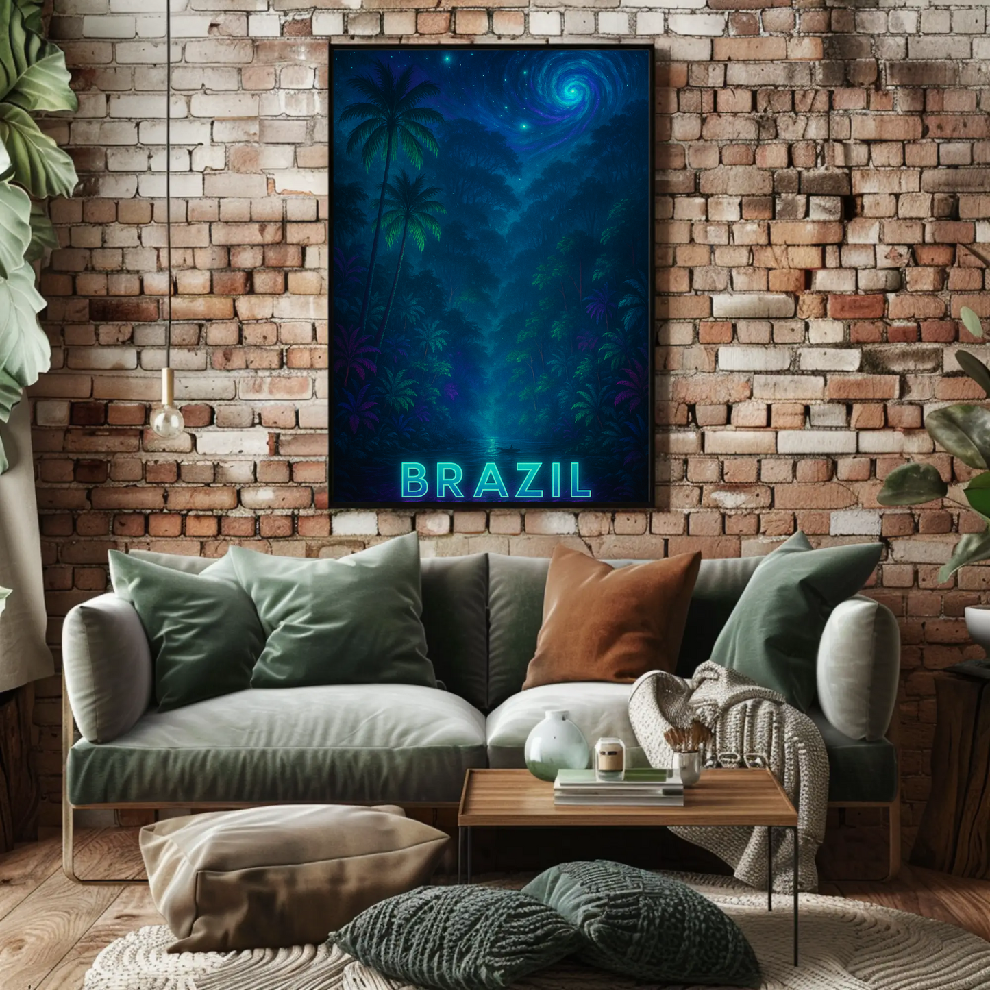Brazil Amazon Jungle Galaxy Travel Poster