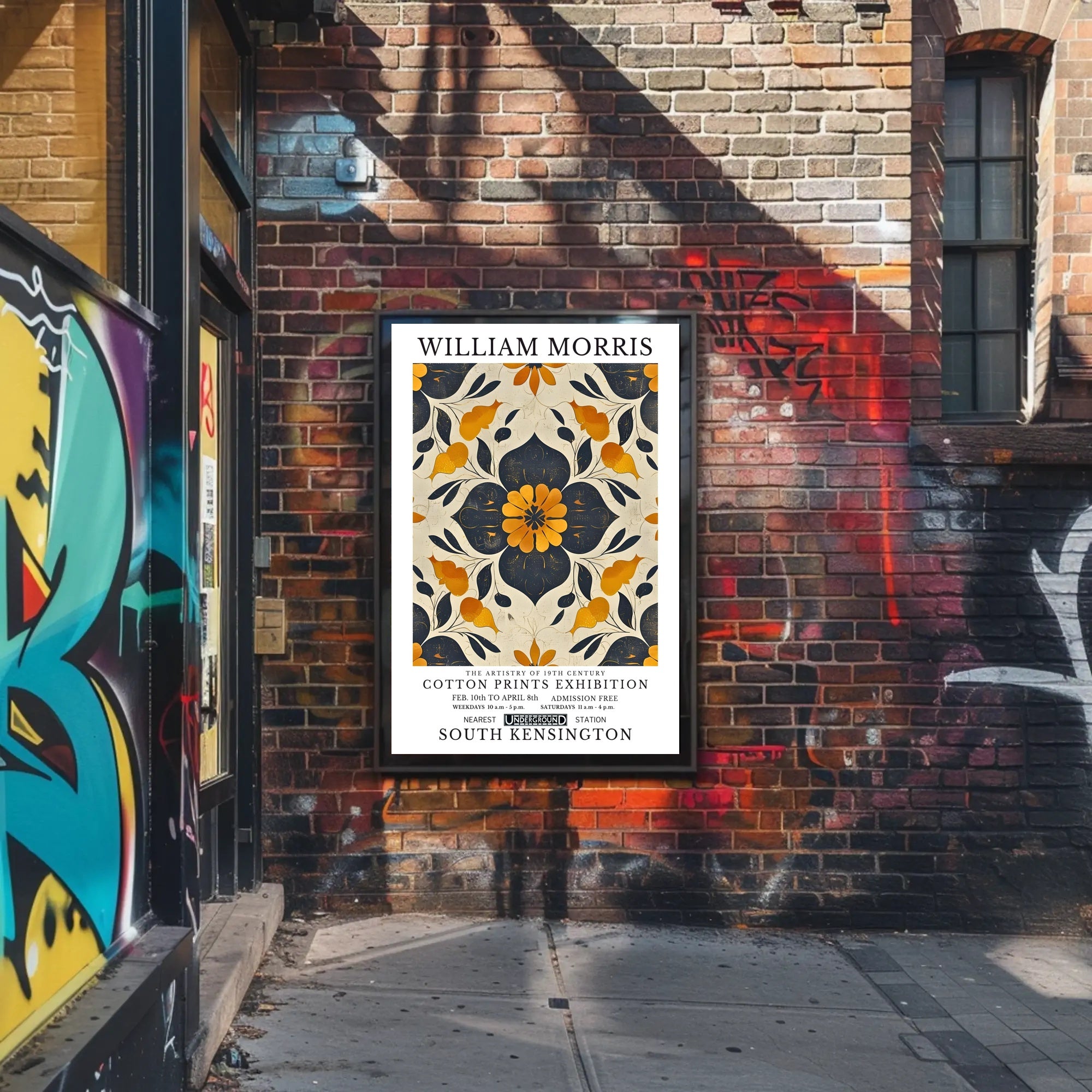 William Morris Cotton Prints Exhibition Poster