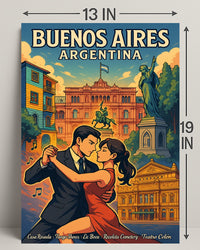 Buenos Aires Cultural Tapestry Poster PosterGoat
