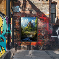 Enchanted Castle In The Mountains Poster PosterGoat