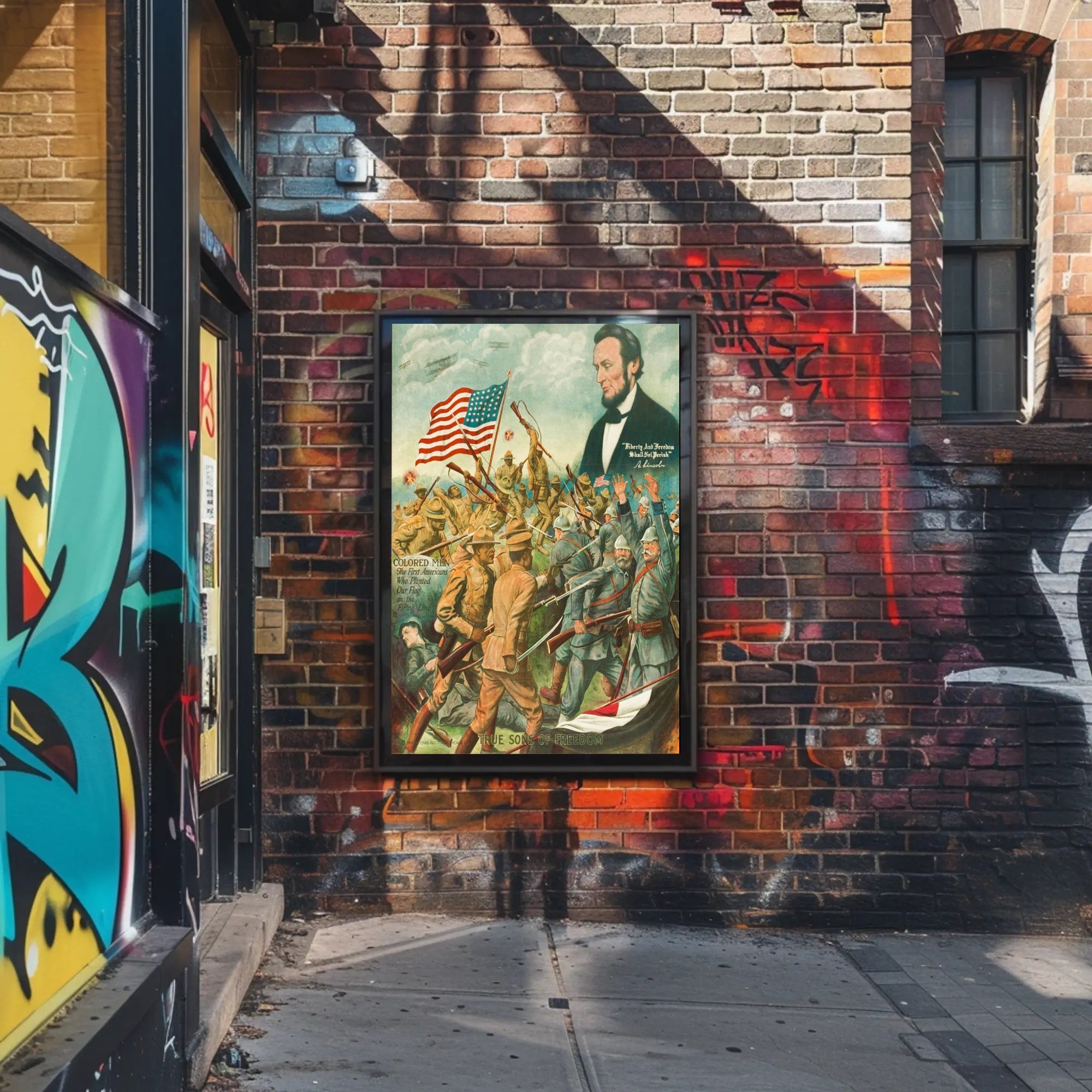 Patriotic African American Soldiers WWI Historical or Presidential Poster