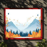 Autumn Mountain Landscape Poster