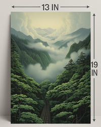 Journey Through The Misty Mountains Poster