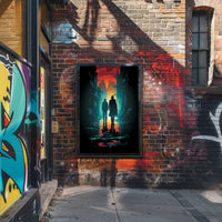 Shadowy Streets At Dusk Poster