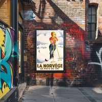 La Norvège: Le Pays du Ski Poster PosterGoat