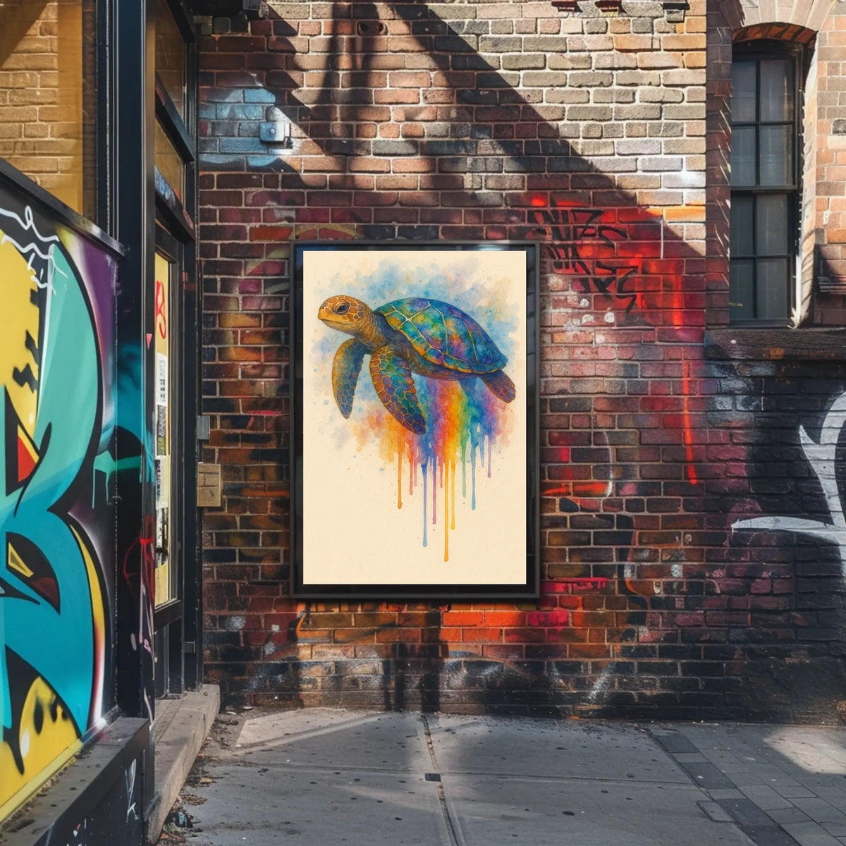 Vibrant Sea Turtle Poster