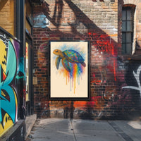 Vibrant Sea Turtle Poster