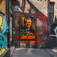 Jimmy Carter 39th President of the United States Glitch Hop Art Poster