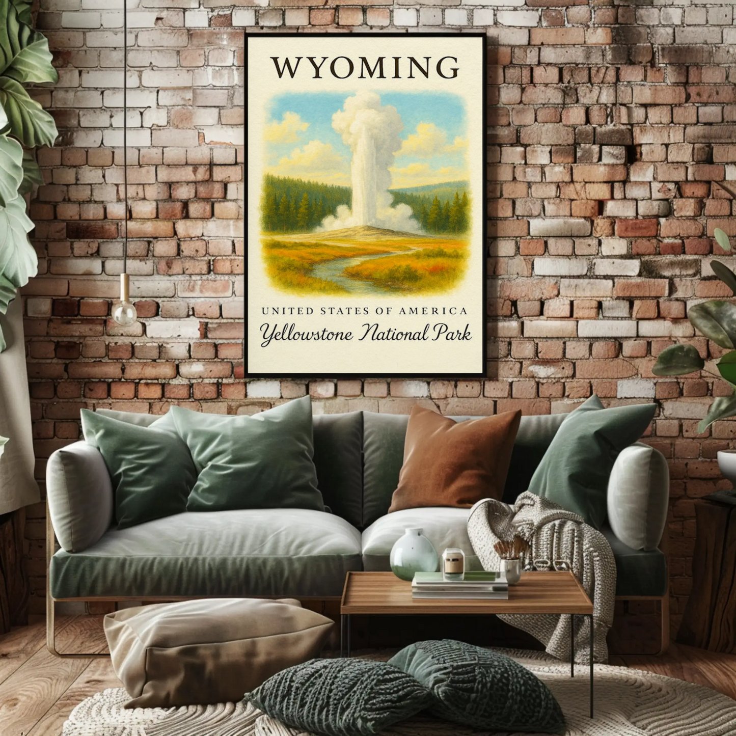 Wyoming Yellowstone National Park United States Travel Poster