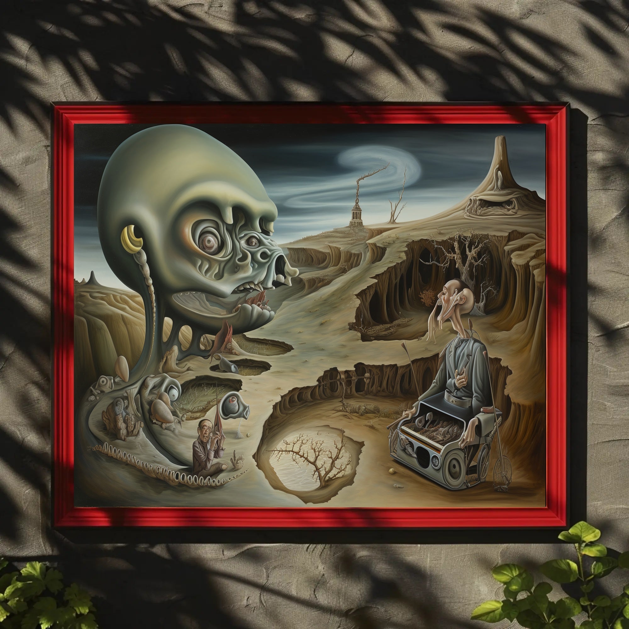 Surreal Dystopian Landscape Futuristic Sci-Fi Poster