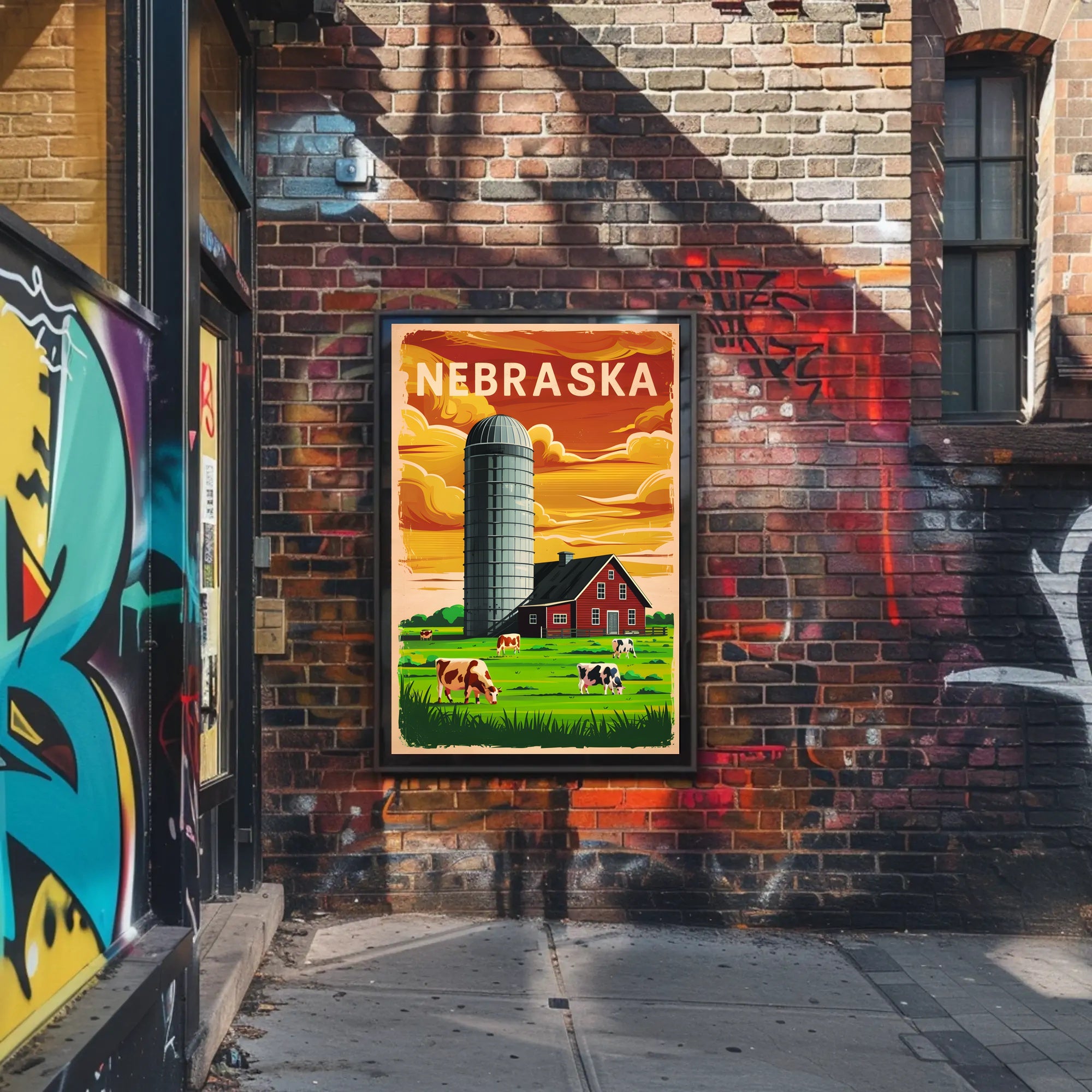 Nebraska Farm Life Poster