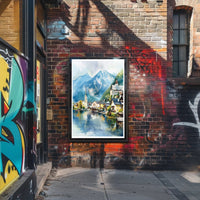 Serene Salzkammergut Austria Travel Watercolor Poster PosterGoat