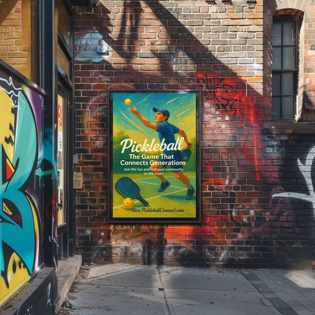 Pickleball Connecting Generations Poster