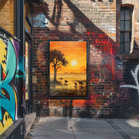 Sunset Serengeti Poster