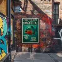 Feel the Bite of the Piranha Poster