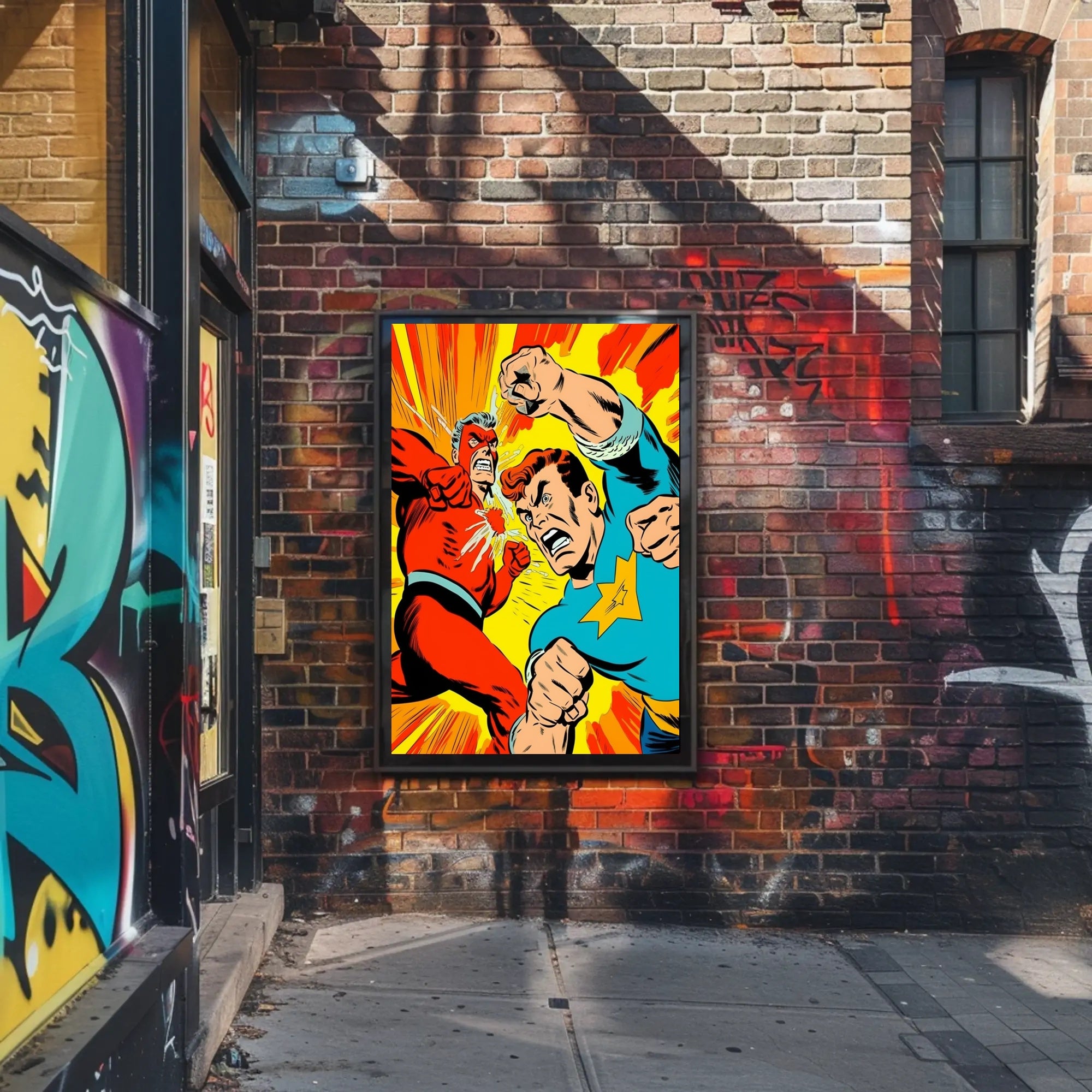 Epic Superhero Showdown Poster